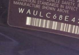 VIN prefix WAULC68E42A2