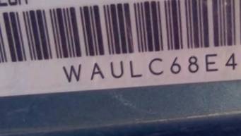 VIN prefix WAULC68E43A2