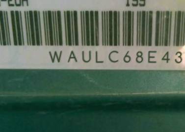 VIN prefix WAULC68E43A3