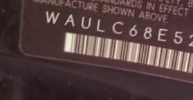 VIN prefix WAULC68E52A0