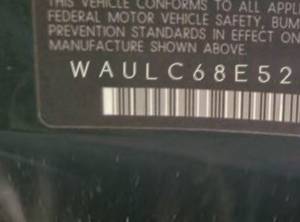 VIN prefix WAULC68E52A1