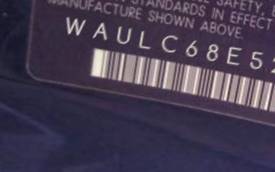 VIN prefix WAULC68E52A3