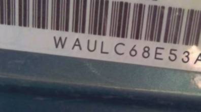 VIN prefix WAULC68E53A1