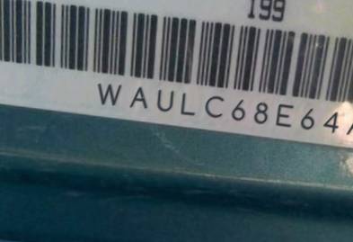 VIN prefix WAULC68E64A1
