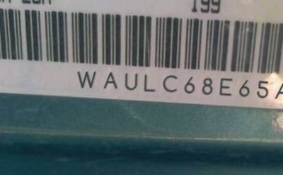 VIN prefix WAULC68E65A1
