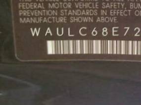 VIN prefix WAULC68E72A1