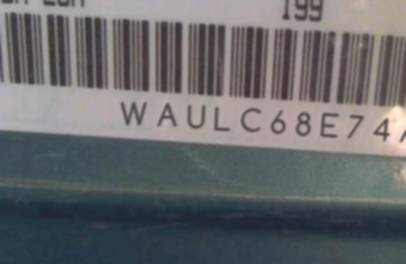 VIN prefix WAULC68E74A0