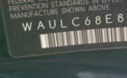 VIN prefix WAULC68E82A1