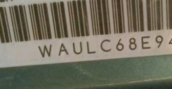 VIN prefix WAULC68E94A1