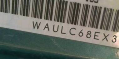 VIN prefix WAULC68EX3A1