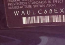 VIN prefix WAULC68EX4A1