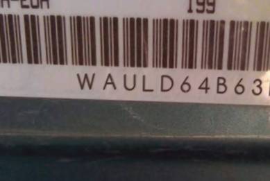 VIN prefix WAULD64B63N1