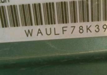 VIN prefix WAULF78K39N0