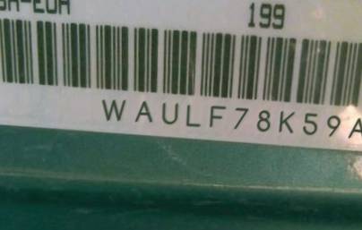 VIN prefix WAULF78K59A1