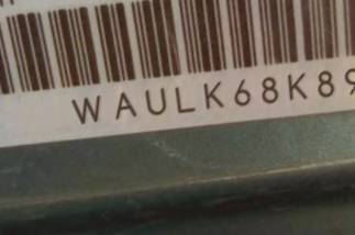 VIN prefix WAULK68K89N0