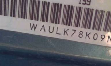 VIN prefix WAULK78K09N0