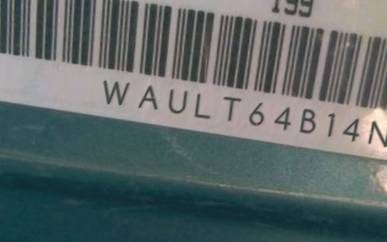 VIN prefix WAULT64B14N0