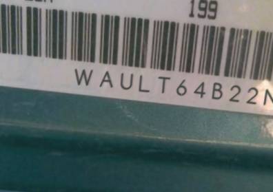 VIN prefix WAULT64B22N0