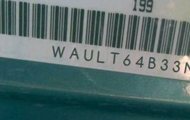 VIN prefix WAULT64B33N0