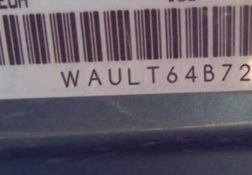 VIN prefix WAULT64B72N0