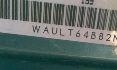 VIN prefix WAULT64B82N0