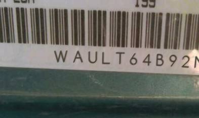 VIN prefix WAULT64B92N1