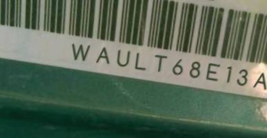 VIN prefix WAULT68E13A2