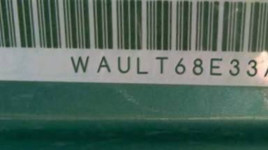 VIN prefix WAULT68E33A3