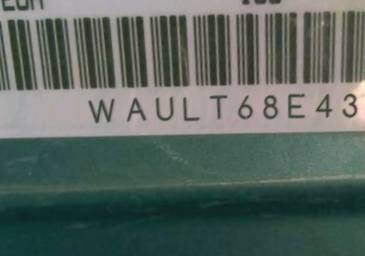 VIN prefix WAULT68E43A1