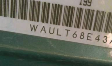 VIN prefix WAULT68E43A2
