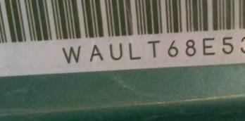 VIN prefix WAULT68E53A3
