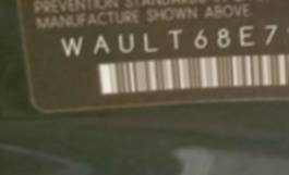 VIN prefix WAULT68E72A1