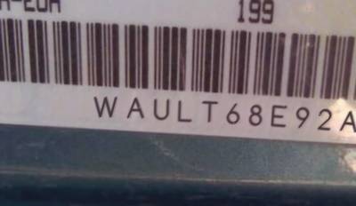 VIN prefix WAULT68E92A2