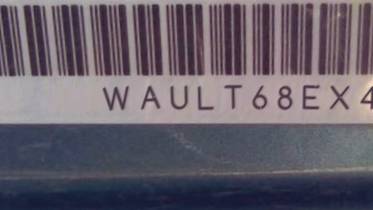 VIN prefix WAULT68EX4A1
