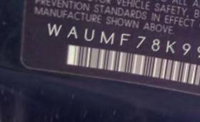 VIN prefix WAUMF78K99N0