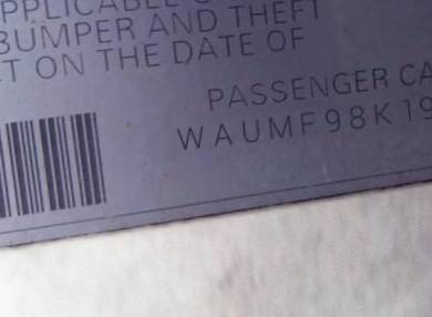 VIN prefix WAUMF98K19A0