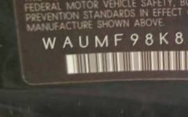 VIN prefix WAUMF98K89A0