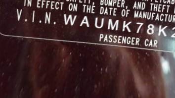 VIN prefix WAUMK78K29A0