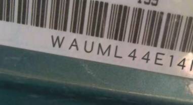 VIN prefix WAUML44E14N0