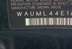 VIN prefix WAUML44E16N0