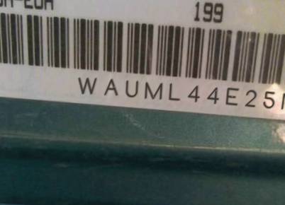 VIN prefix WAUML44E25N0