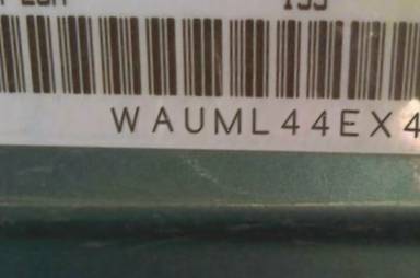 VIN prefix WAUML44EX4N0