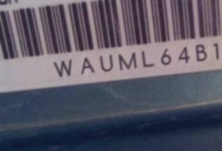 VIN prefix WAUML64B13N0
