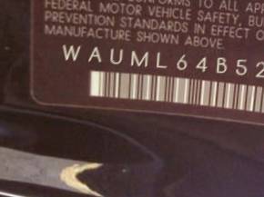 VIN prefix WAUML64B52N0
