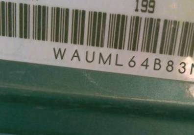 VIN prefix WAUML64B83N0