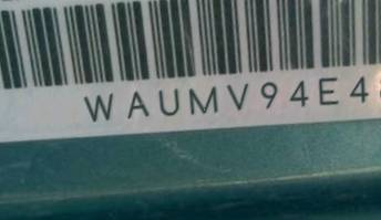 VIN prefix WAUMV94E48N0