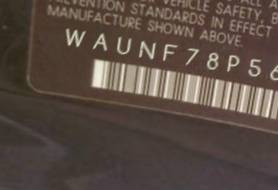 VIN prefix WAUNF78P56A0