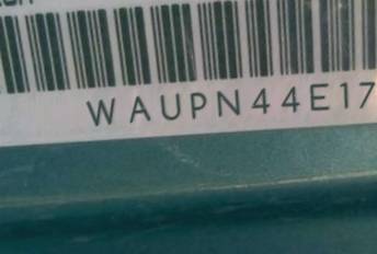 VIN prefix WAUPN44E17N0