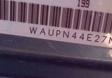 VIN prefix WAUPN44E27N0