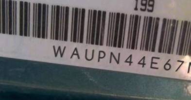 VIN prefix WAUPN44E67N0